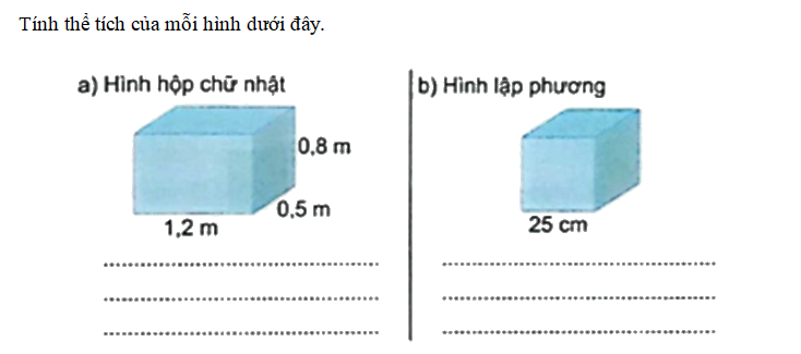 Bài 55: Luyện tập chung (tiết 2) trang 57 vở bài tập Toán 5 - Kết nối tri thức 2