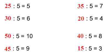 Bảng chia 5 3 2