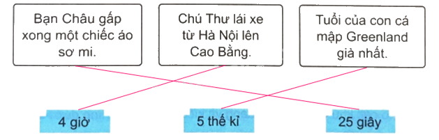 Giải bài 19: Giây, thế kỉ (tiết 2) trang 67 vở bài tập Toán 4 - Kết nối tri thức với cuộc sống 2