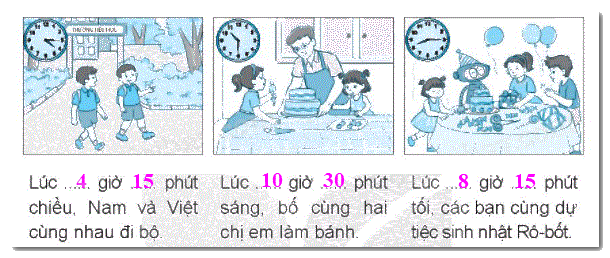Giải bài 29: Ngày - giờ, giờ - phút (tiết 2) trang 108 Vở bài tập toán 2 - Kết nối tri thức với cuộc sống 0 2