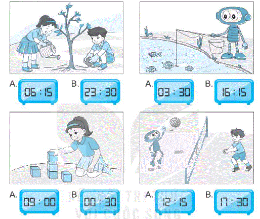 Giải bài 31: Thực hành và trải nghiệm xem đồng hồ, xem lịch (tiết 1) trang 114 Vở bài tập toán 2 - Kết nối tri thức với cuộc sống 3
