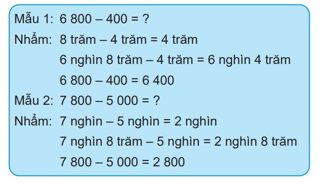 Giải bài 55: Phép trừ trong phạm vi 10 000 (tiết 2) trang 41 vở bài tập Toán 3 - Kết nối tri thức với cuộc sống 1 1