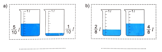 Giải bài 60: Phép cộng phân số (tiết 1) trang 75 vở bài tập Toán 4 - Kết nối tri thức với cuộc sống 1 1