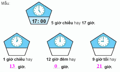 Giải bài: Ngày, giờ (trang 111) Vở bài tập toán 2 - Chân trời sáng tạo 10