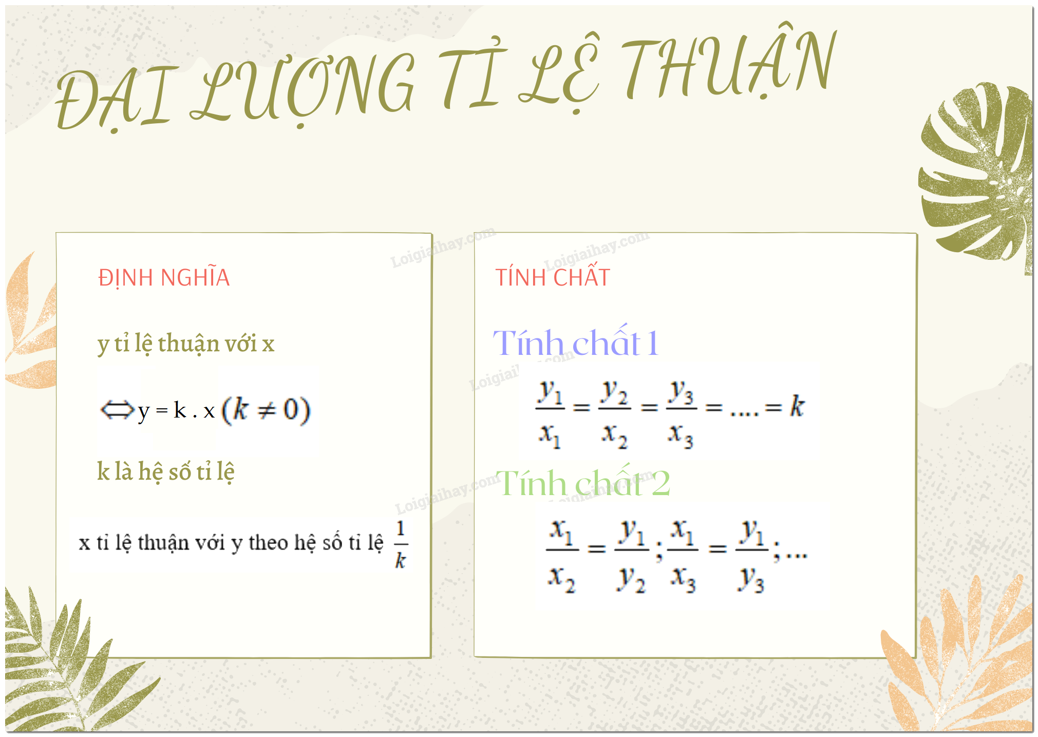 Lý thuyết Đại lượng tỉ lệ thuận Toán 7 Kết nối tri thức 1