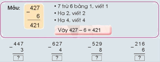 Phép trừ (không nhớ) trong phạm vi 1000 (trang 60) 6