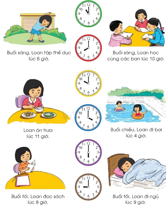 Toán lớp 1 trang 150 - Đồng hồ - thời gian - SGK Cánh diều 3