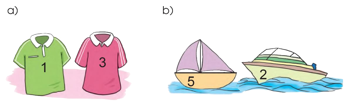 Toán lớp 1 trang 24 - Bé hơn, dấu <, Bằng nhau, dấu = - SGK Cánh diều 7