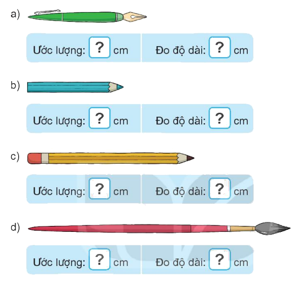 Toán lớp 1 trang 32 - Bài 26: Đơn vị đo độ dài - SGK Kết nối tri thức 5