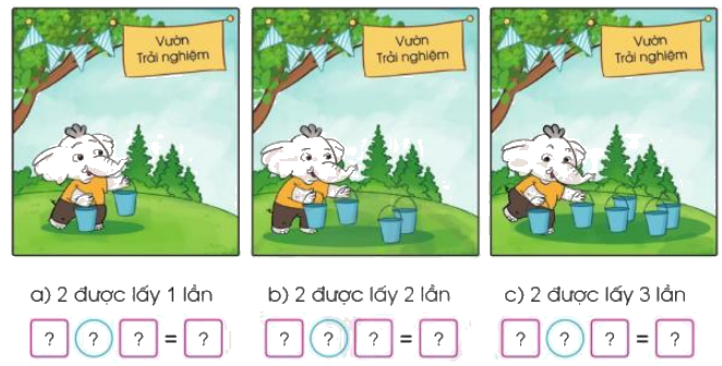 Toán lớp 3 trang 14 - Ôn tập về phép nhân, bảng nhân 2, bảng nhân 5 - SGK Cánh diều 1