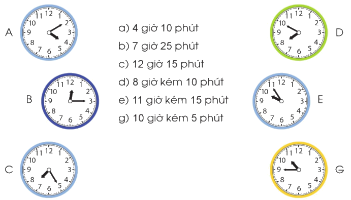 Toán lớp 3 trang 38 - Thực hành xem đồng hồ - SGK Cánh diều 6