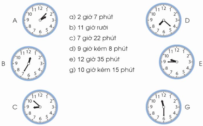 Toán lớp 3 trang 41 - Thực hành xem đồng hồ (tiếp theo) - SGK Cánh diều 3