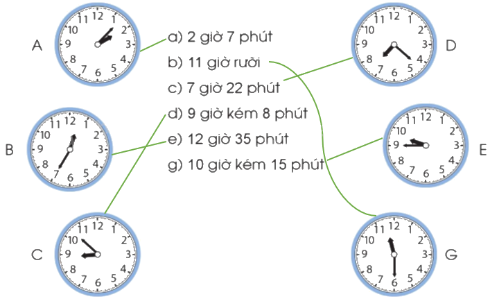 Toán lớp 3 trang 41 - Thực hành xem đồng hồ (tiếp theo) - SGK Cánh diều 4