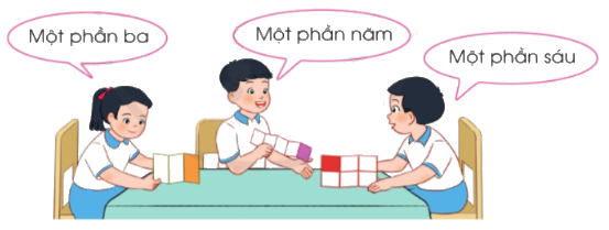 Toán lớp 3 trang 59 - Một phần ba, một phần năm, một phần sáu - SGK Cánh diều 4
