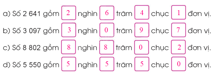 Toán lớp 3 trang 7 - Các số trong phạm vi 10 000 (tiếp theo) 6