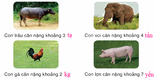 Toán lớp 4 trang 12 - Bài 7: Yến, tạ, tấn - SGK Bính Minh 4