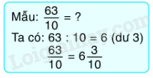 Toán lớp 5 Bài 10. Hỗn số - SGK Bình Minh 5