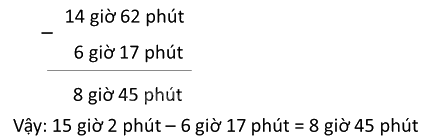 Toán lớp 5 Bài 129. Phép trừ số đo thời gian - SGK Bình Minh 3
