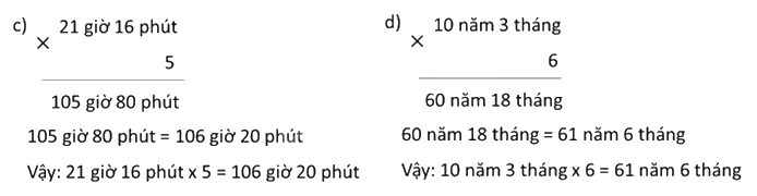 Toán lớp 5 Bài 131. Nhân số đo thời gian với một số - SGK Bình Minh 2
