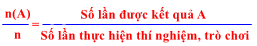 Trắc nghiệm Bài 2: Xác suất thực nghiệm Toán 6 Chân trời sáng tạo 0 7